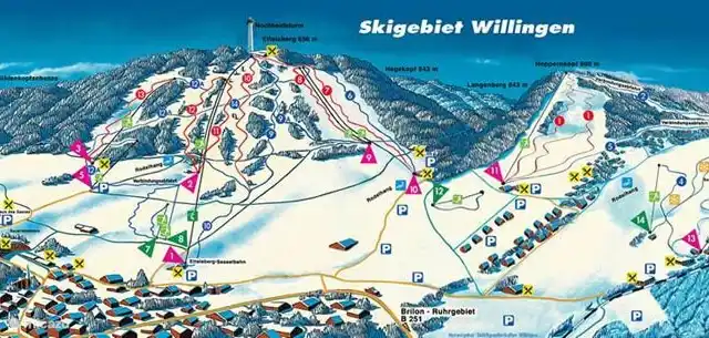 skipiste kaart Willingen